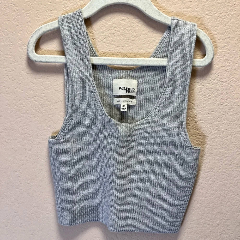 Aritzia Wilfed Free Sculpt knit crop top - Picture 3 of 4